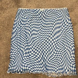 checkered skirt